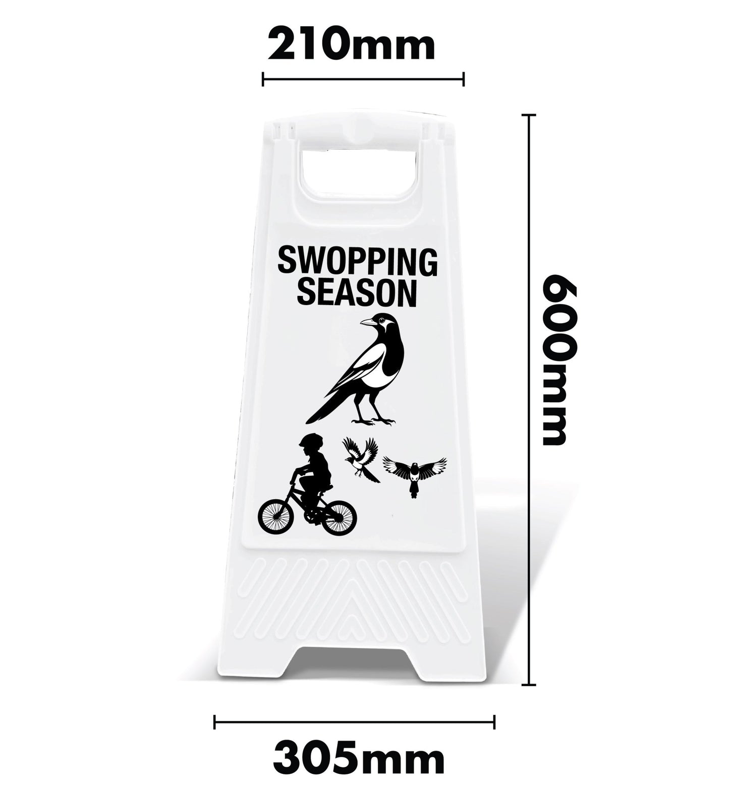 White A - Frame - Swooping Season - New Signs