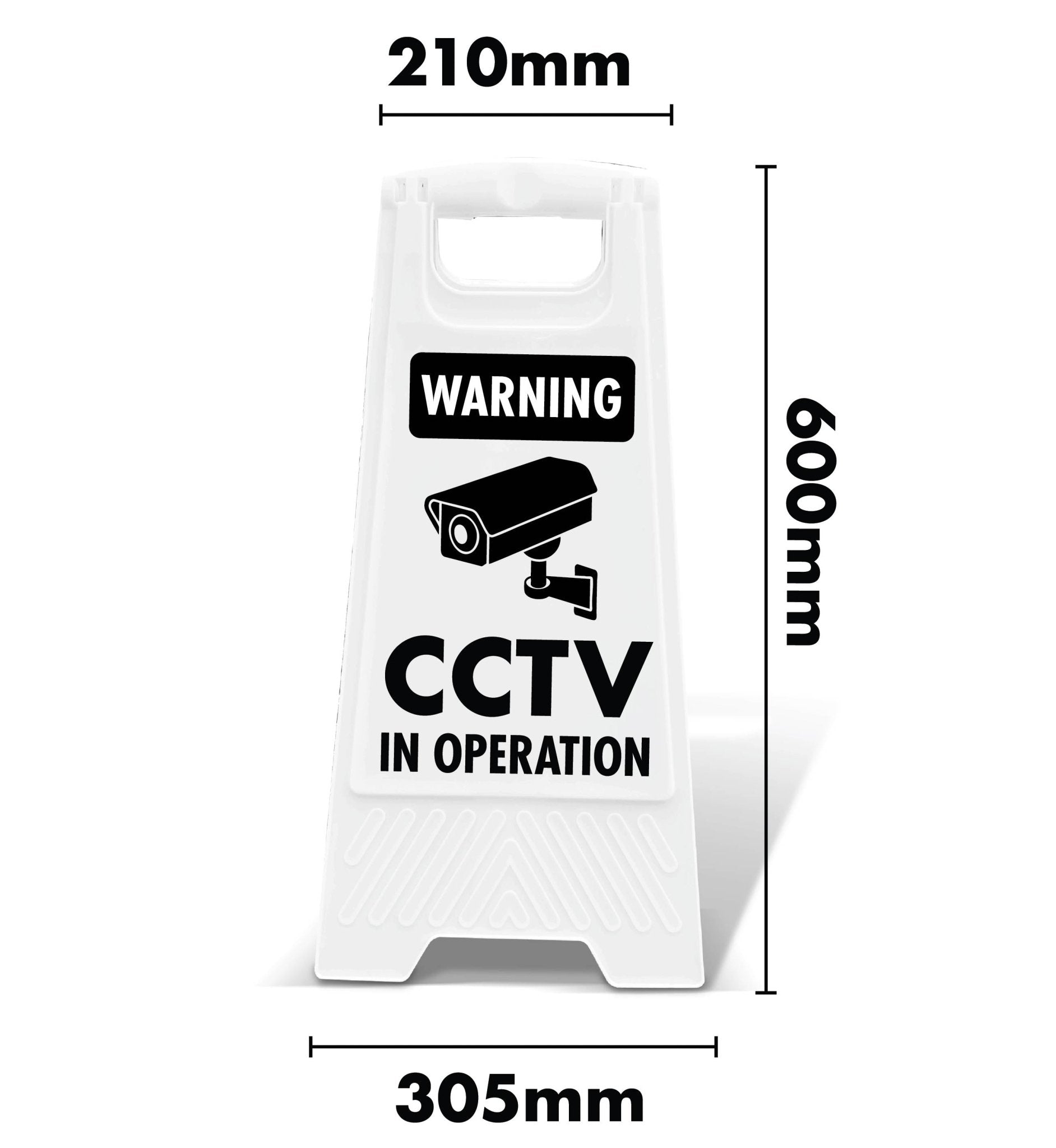 White A - Frame - Warning CCTV In Operation - New Signs