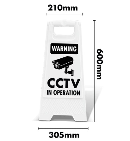 White A - Frame - Warning CCTV In Operation - New Signs