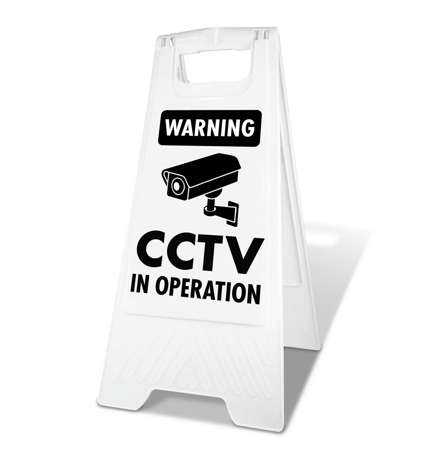 White A - Frame - Warning CCTV In Operation - New Signs