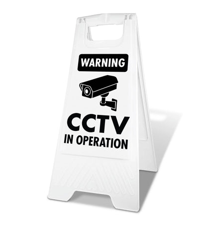 White A - Frame - Warning CCTV In Operation - New Signs