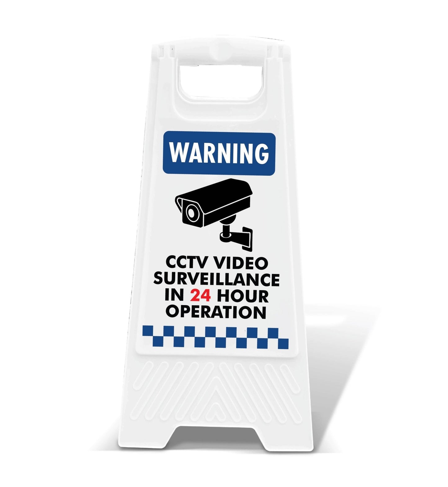 White A - Frame - Warning CCTV Video Surveillance - New Signs