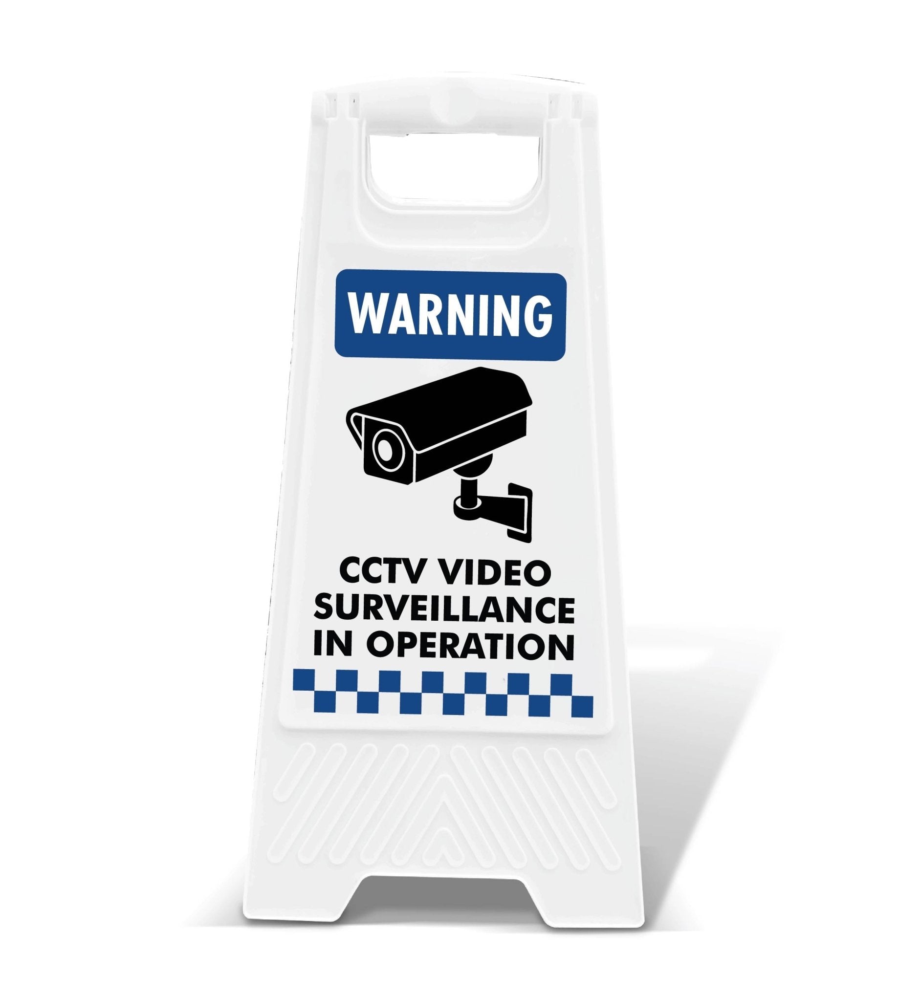 White A - Frame - Warning CCTV Video Surveillance In Operation - New Signs