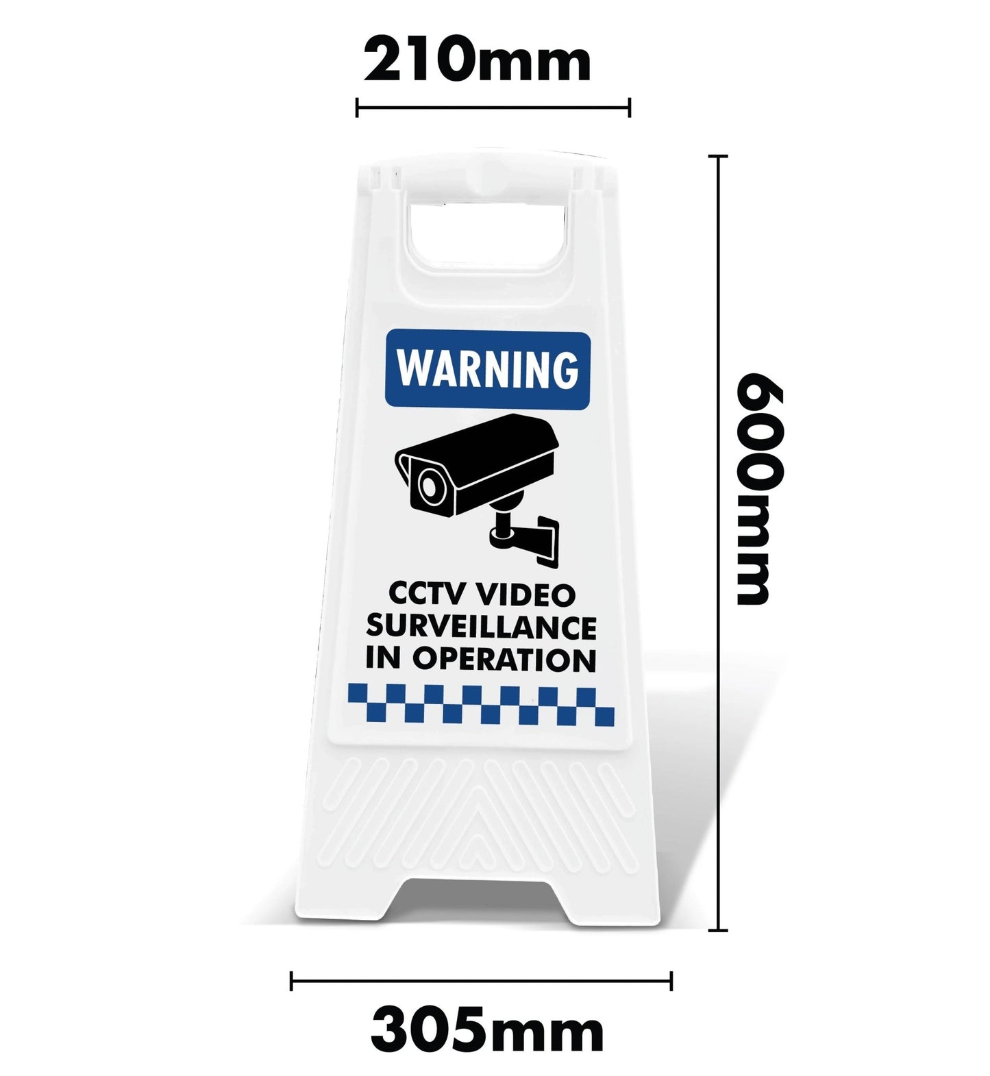 White A - Frame - Warning CCTV Video Surveillance In Operation - New Signs