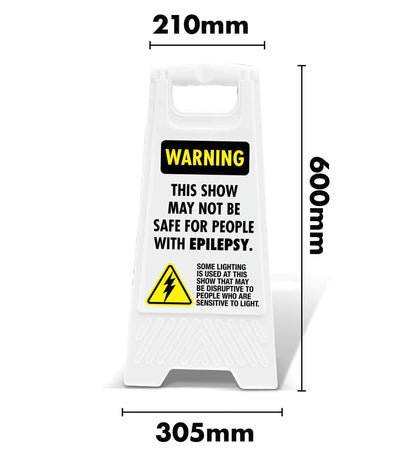 White A - Frame - Warning This Show May Not Be Safe For People With Epilepsy - New Signs