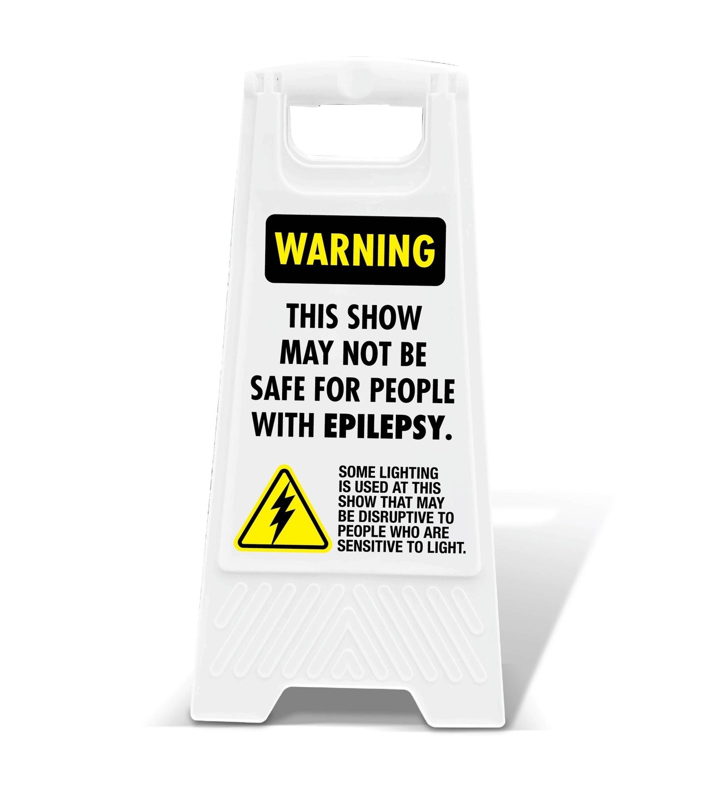 White A - Frame - Warning This Show May Not Be Safe For People With Epilepsy - New Signs