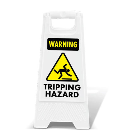 White A - Frame - Warning Tripping Hazard - New Signs