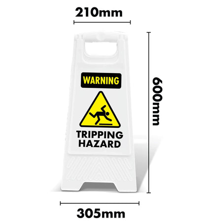 White A - Frame - Warning Tripping Hazard - New Signs
