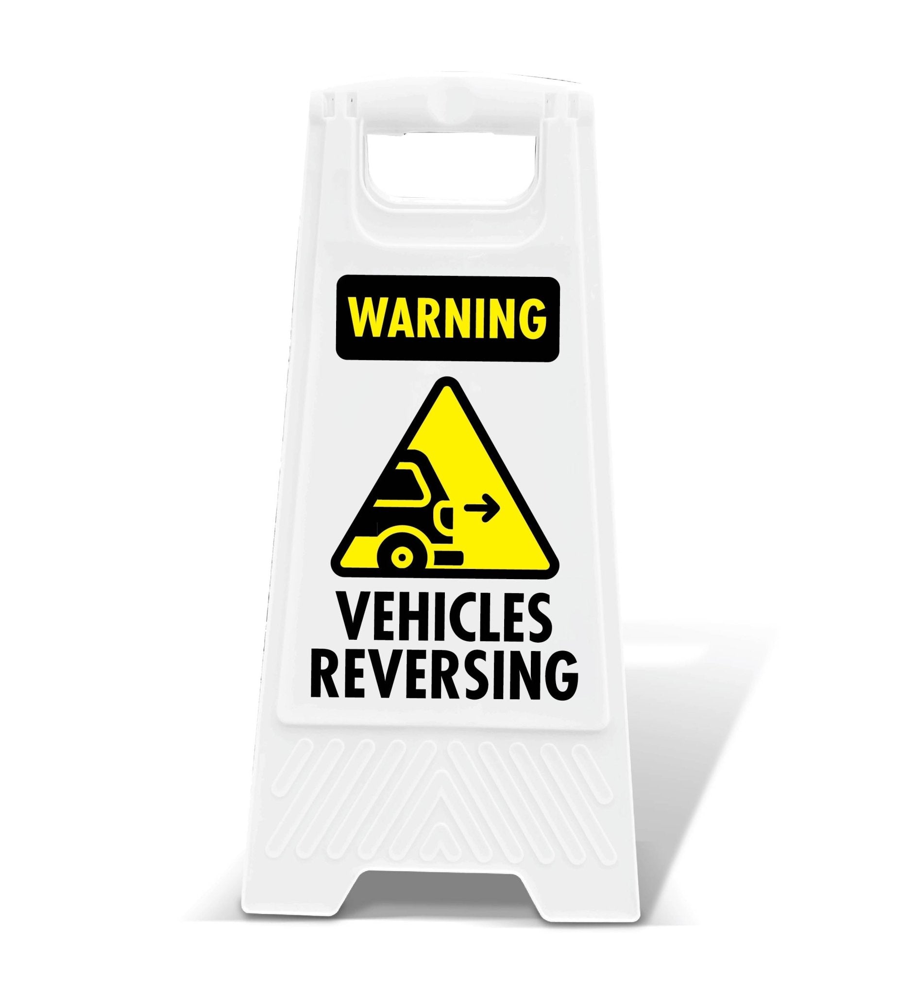 White A - Frame - Warning Vehicles Reversing - New Signs