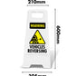 White A - Frame - Warning Vehicles Reversing - New Signs