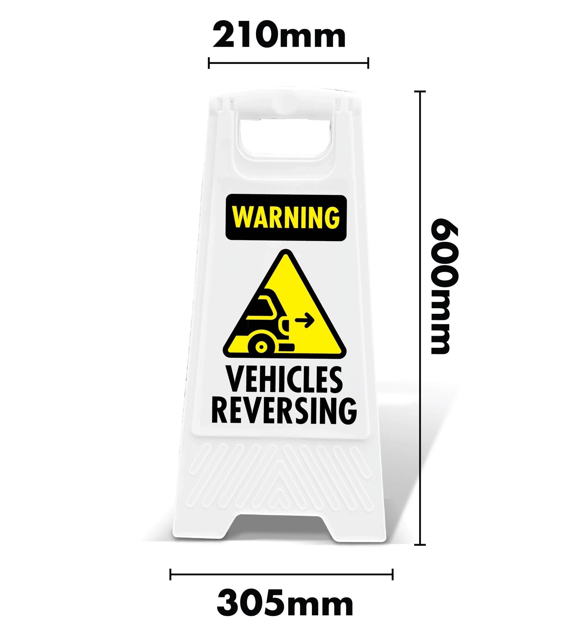 White A - Frame - Warning Vehicles Reversing - New Signs