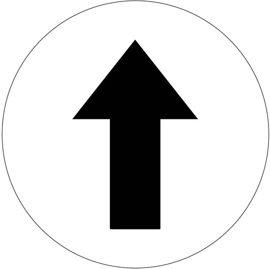 White & Black Directional Arrow Floor Sticker - Anti Slip - New Signs