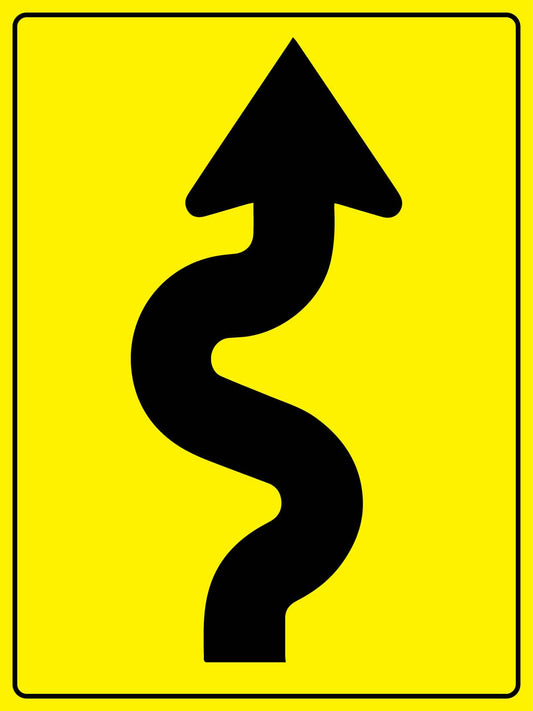 Winding Road Sign - New Signs