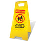 Yellow A - Frame - Attention No Glass Allowed In Pool Area - New Signs