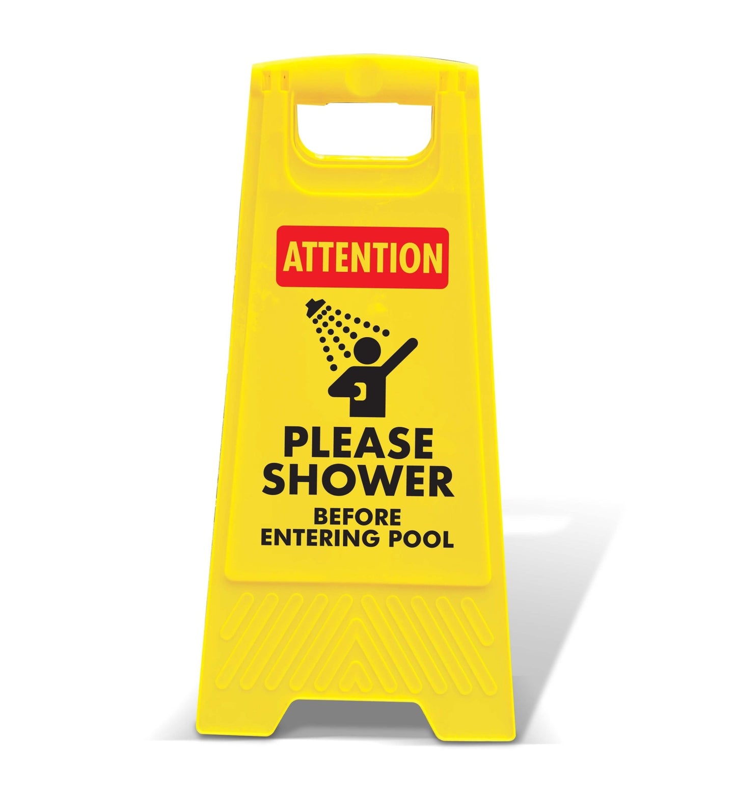 Yellow A - Frame - Attention Please Shower Before Entering Pool - New Signs