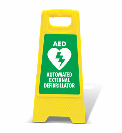 Yellow A - Frame - Automated External Defibrillator - New Signs