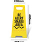 Yellow A - Frame - Be Alert Snake Area - New Signs