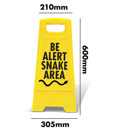 Yellow A - Frame - Be Alert Snake Area - New Signs
