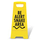Yellow A - Frame - Be Alert Snake Area - New Signs