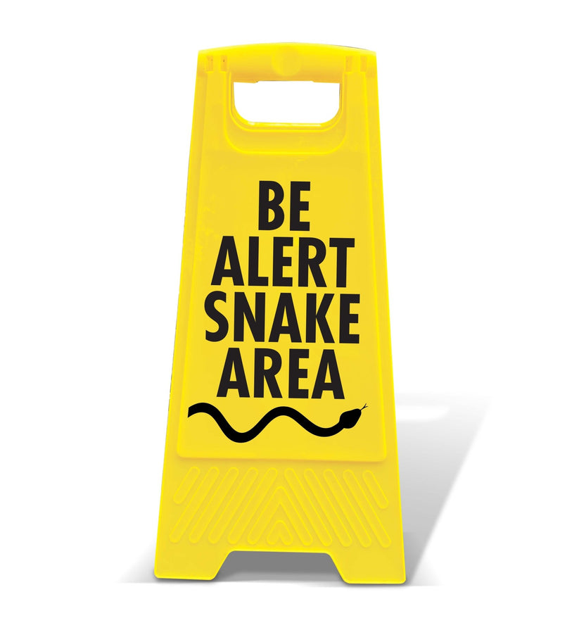 Yellow A-Frame - Be Alert Snake Area – New Signs