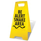 Yellow A - Frame - Be Alert Snake Area - New Signs