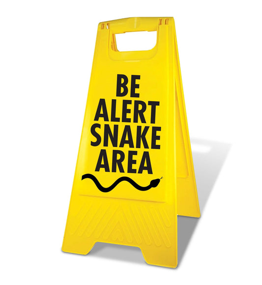 Yellow A - Frame - Be Alert Snake Area - New Signs