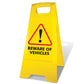 Yellow A - Frame - Beware Of Vehicles - New Signs