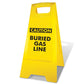 Yellow A - Frame - Caution Buried Gas Line - New Signs