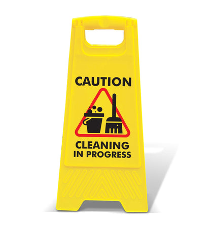 Yellow A - Frame - Caution Cleaning In Progress - New Signs
