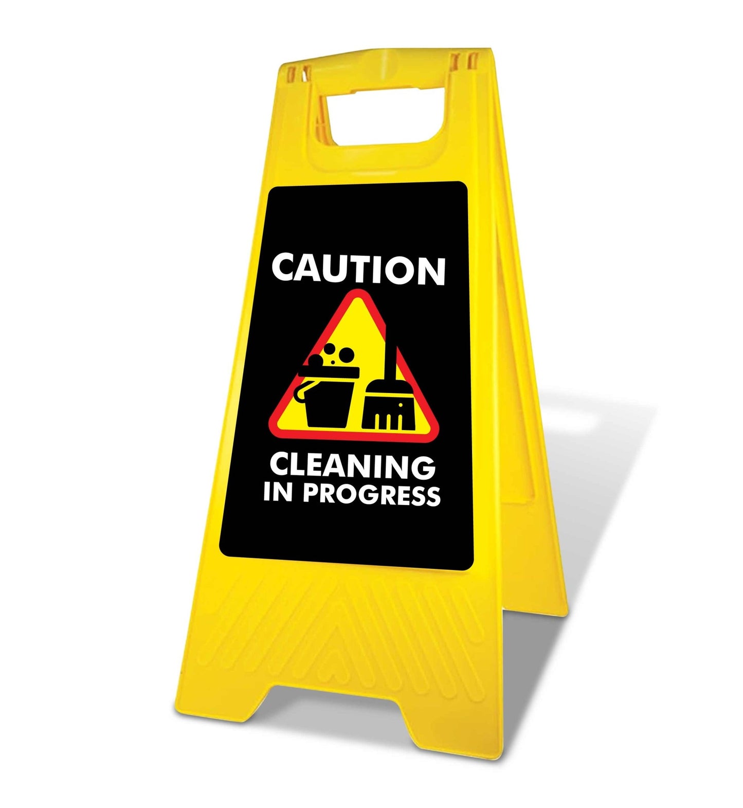 Yellow A - Frame - Caution Cleaning In Progress Black - New Signs