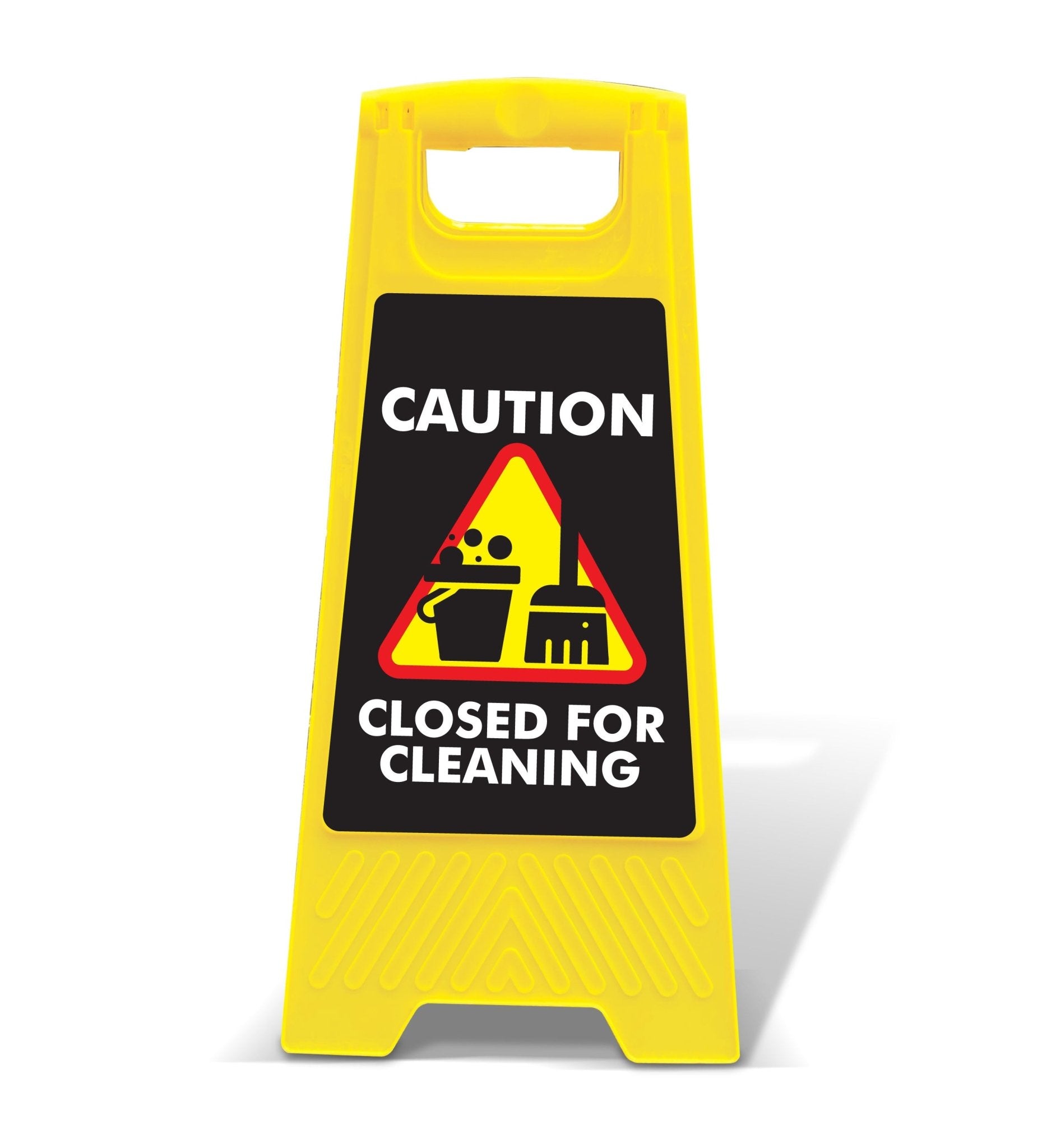 Yellow A-Frame - Caution Closed For Cleaning Black - New Signs
