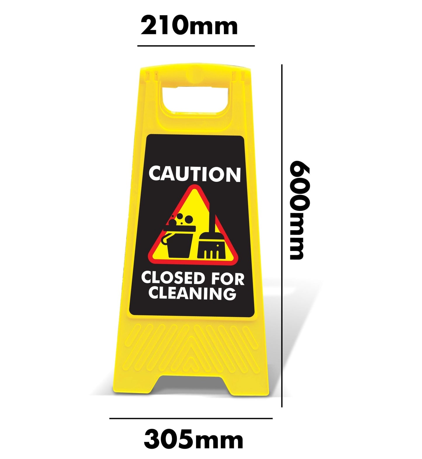 Yellow A-Frame - Caution Closed For Cleaning Black - New Signs