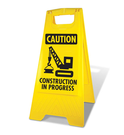 Yellow A - Frame - Caution Construction In Progress - New Signs