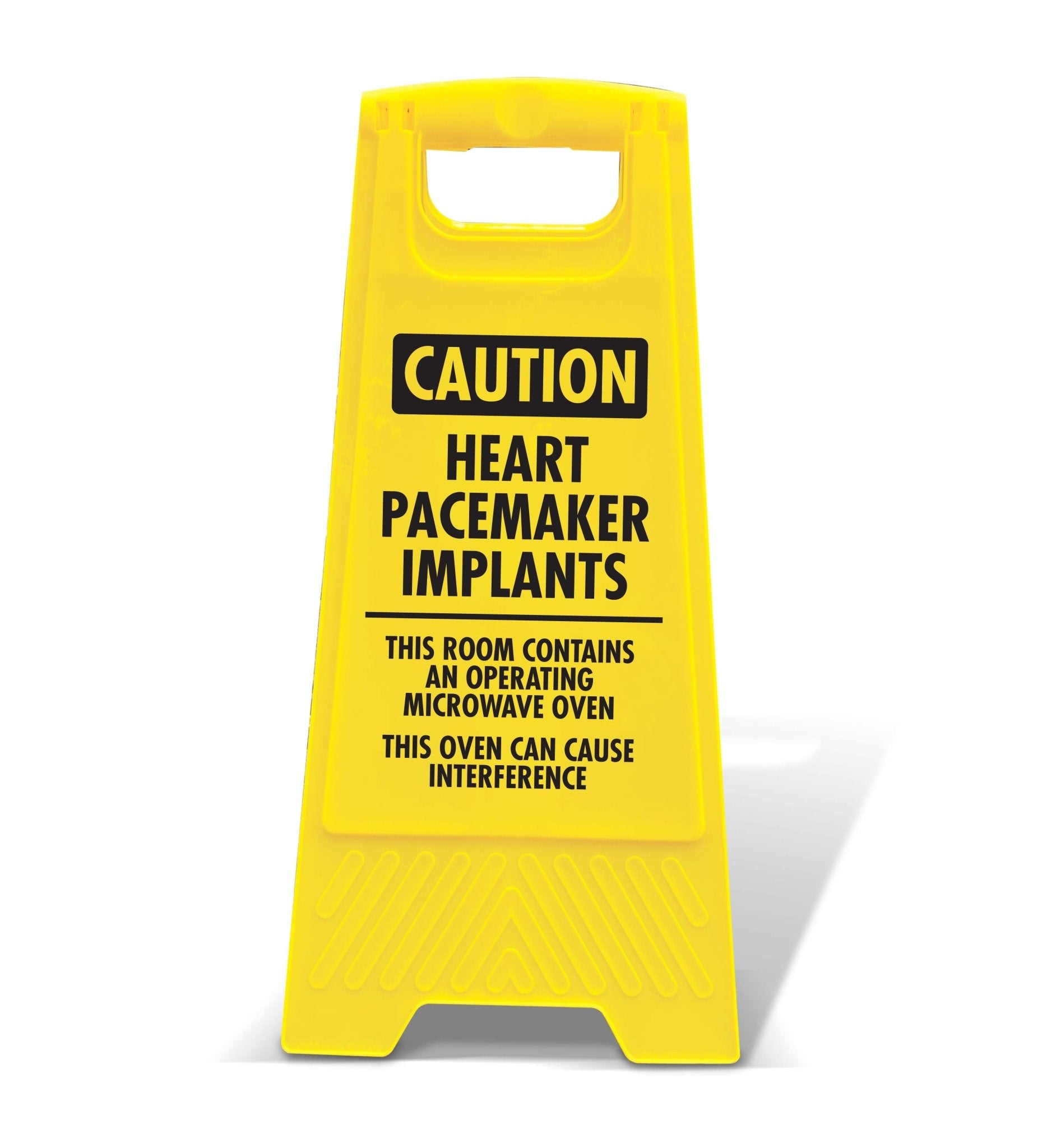 Yellow A - Frame - Caution Heart Pacemaker Implants - New Signs