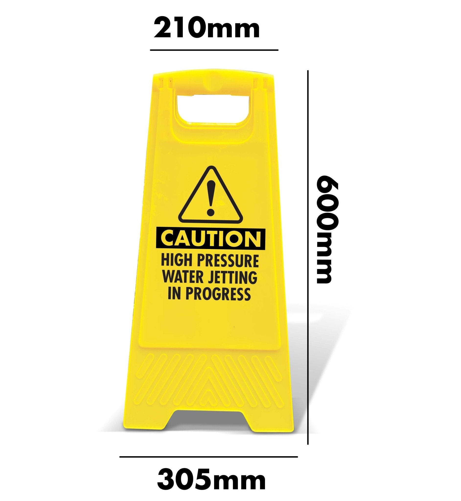 Yellow A - Frame - Caution High Pressure Water Jetting In Progress - New Signs