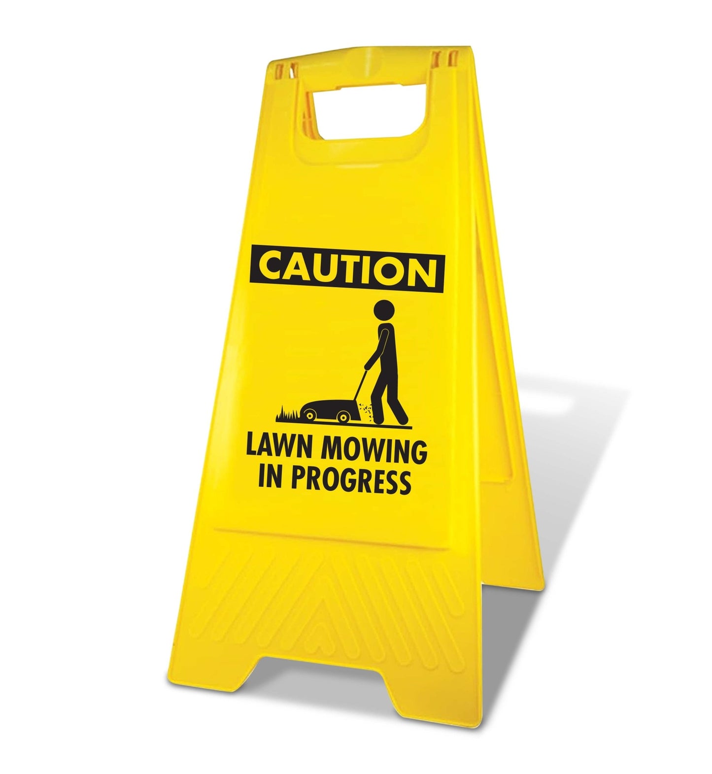 Yellow A - Frame - Caution Lawn Mowing In Progress - New Signs