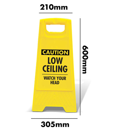 Yellow A - Frame - Caution Low Ceiling - New Signs