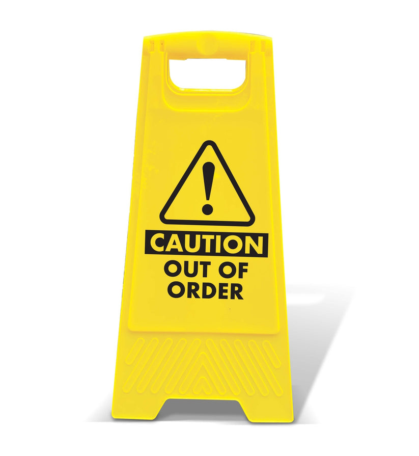 Yellow A-Frame - Caution Out Of Order – New Signs
