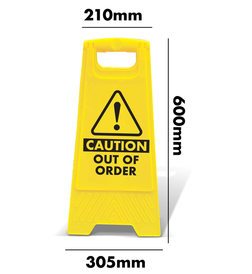 Yellow A-Frame - Caution Out Of Order – New Signs