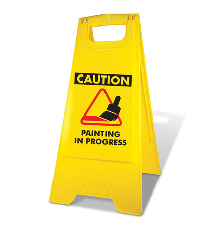 Yellow A - Frame - Caution Painting In Progress - New Signs