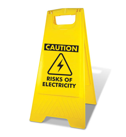 Yellow A - Frame - Caution Risk Of Electricity - New Signs