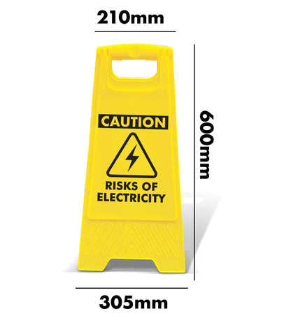 Yellow A - Frame - Caution Risk Of Electricity - New Signs