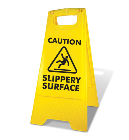 Yellow A - Frame - Caution Slippery Surface - New Signs