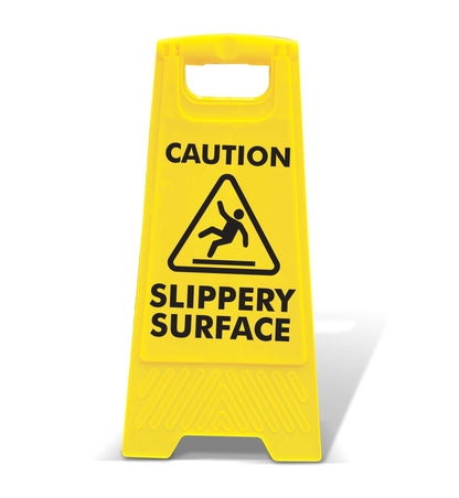 Yellow A - Frame - Caution Slippery Surface - New Signs