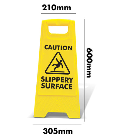Yellow A - Frame - Caution Slippery Surface - New Signs