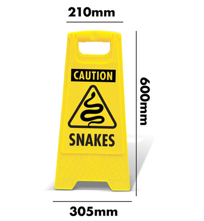 Yellow A - Frame - Caution Snakes - New Signs