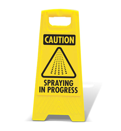 Yellow A - Frame - Caution Spraying In Progress - New Signs