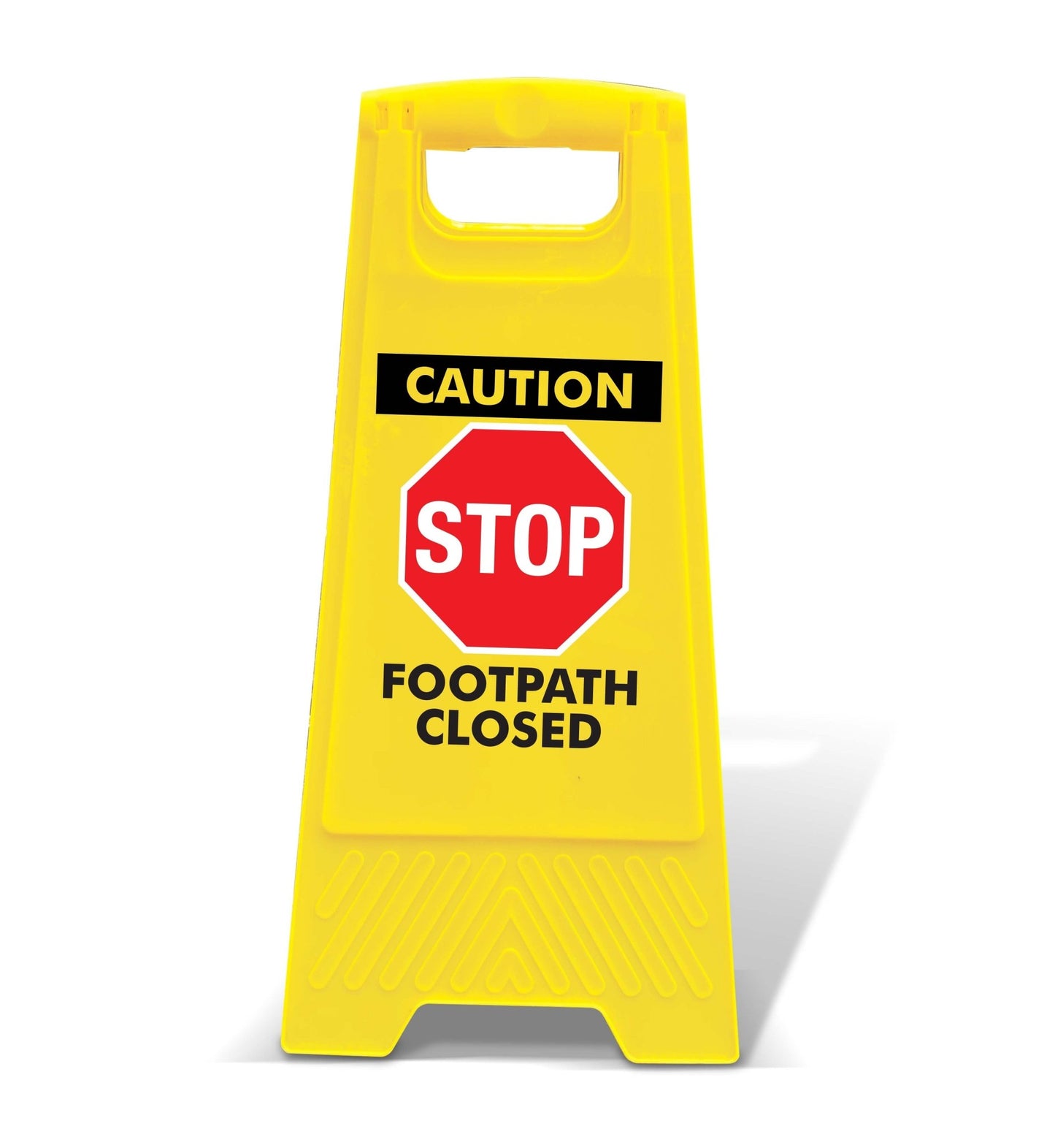 Yellow A - Frame - Caution Stop Footpath Closed - New Signs