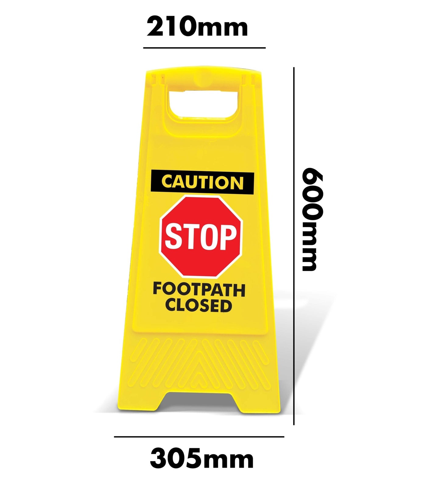 Yellow A - Frame - Caution Stop Footpath Closed - New Signs