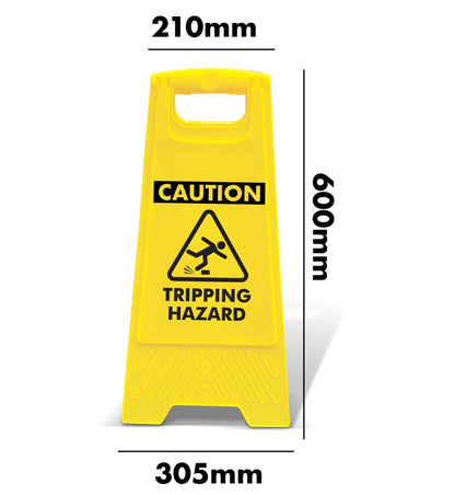 Yellow A - Frame - Caution Tripping Hazard - New Signs